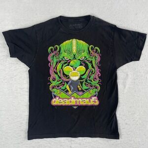 Deadmau5 Graphic T-Shirt Mens Medium Black Cthulhu Octopus EDM Music Tee